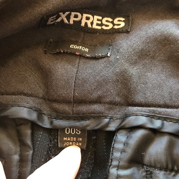 Express Editor Petite Dress Pants (black stripes) - Picture 4 of 4